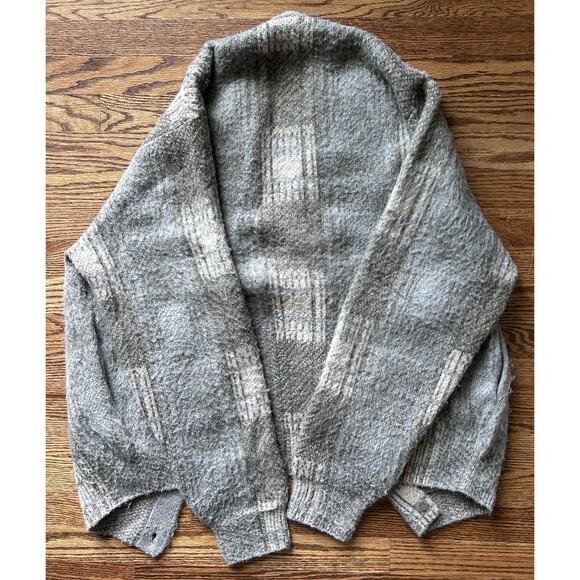 $330 Stampd Men's Green Plaid Button Front V-Neck Cardigan Sweater Size L - Picture 4 of 4